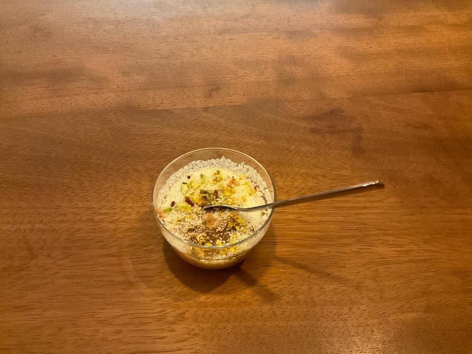 postre con pistacho